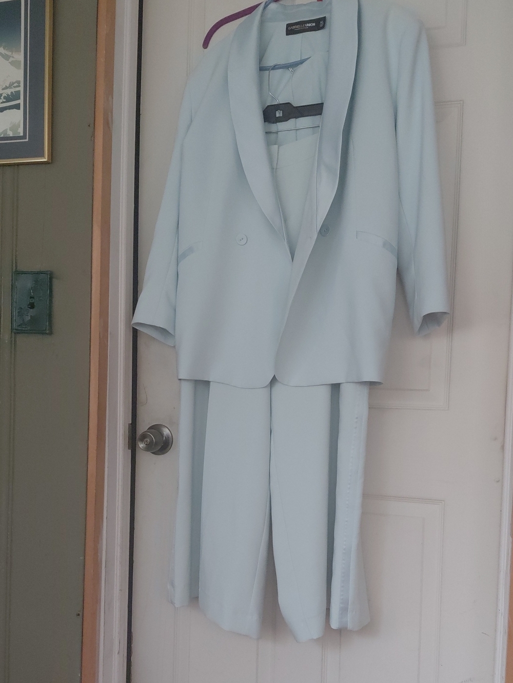 Gabrielle Union Light Green Women's Blazer & Trouser Suit 2 Piece Set XL NEW